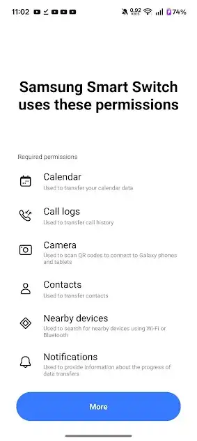 Screenshot of Smart Switch Android